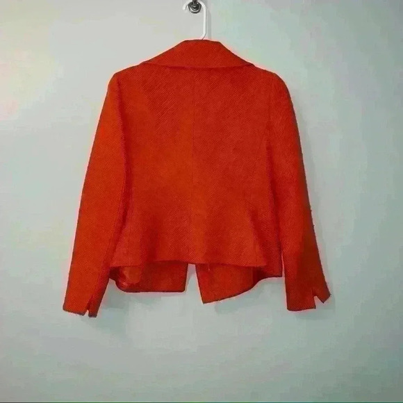 Talbots Petite Orange Jacket with Offset Zipper Detail Size 2P - Picture 4 of 4